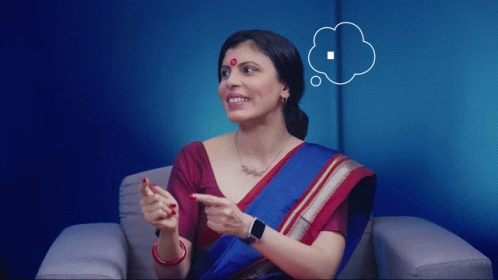A Woman With A Thought Bubble Over Her Head GIF