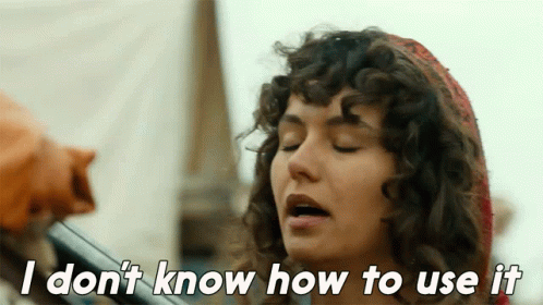 A Woman With Curly Hair Says " I Don 'T Know How To Use It " GIF