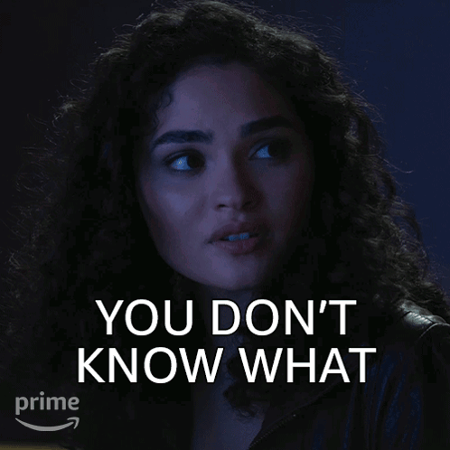 A Woman With Curly Hair Says You Don T Know What GIF