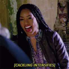 A Woman With Dreadlocks Is Laughing And Saying Cackling Intensifies GIF
