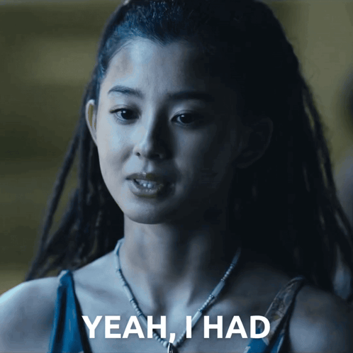 A Woman With Dreadlocks Says " Yeah I Had " In White Letters GIF