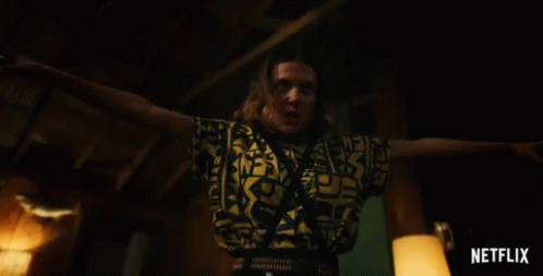 A Woman With Her Arms Outstretched And The Word Netflix On The Bottom GIF