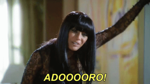 A Woman With Long Black Hair Says Adooooro GIF