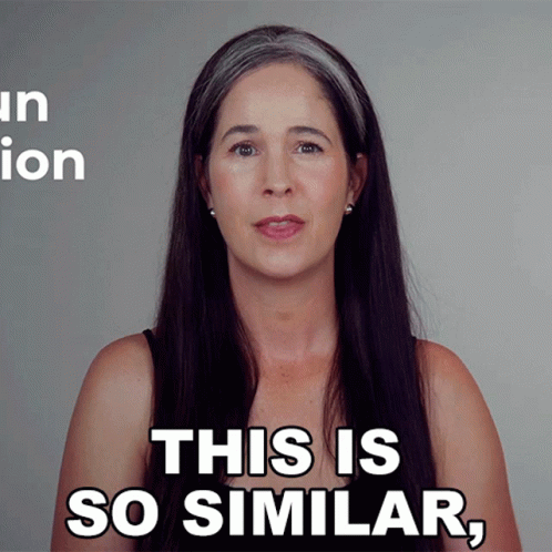A Woman With Long Black Hair Says This Is So Similar GIF