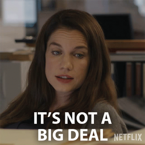 A Woman With Long Hair Says It 'S Not A Big Deal GIF