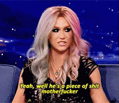 A Woman With Pink Hair Says Yeah Well He 'S A Piece Of Shit Mother Fucker GIF
