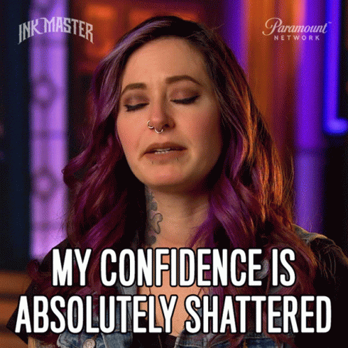A Woman With Purple Hair Says Her Confidence Is Shattered GIF