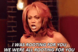 Red Haired Woman Saying I Was Rooting For You GIF