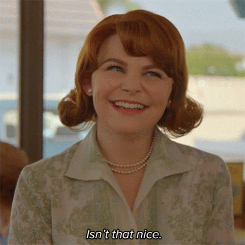 A Woman With Red Hair Says Isn T That Nice GIF