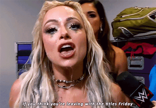 A Woman With Tears Running Down Her Face Says If You Think You 'Re Leaving With The Titles Friday GIF