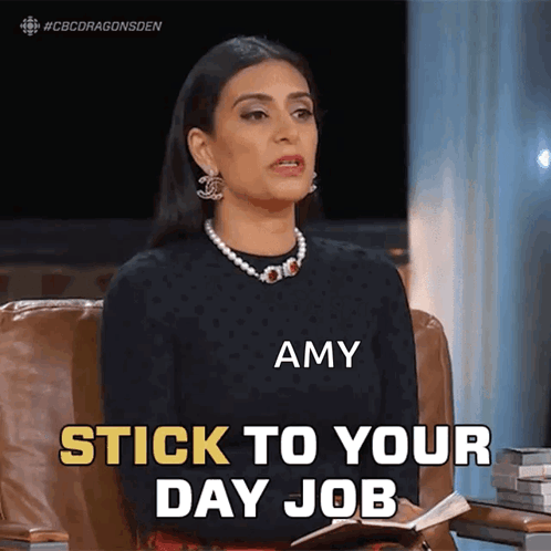 A Woman With The Name Amy On Her Shirt GIF