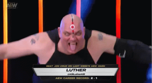 a wrestler named luther is on a wrestling show