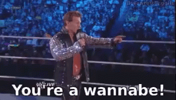 A Wrestler Says You 'Re A Wannabe In A Ring GIF