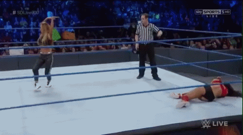 A Wrestling Match Is Being Broadcast Live On Sky Sports GIF