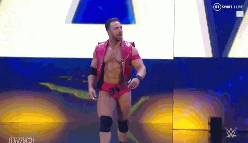 A Wrestling Match Is Being Shown On Bt Sport GIF