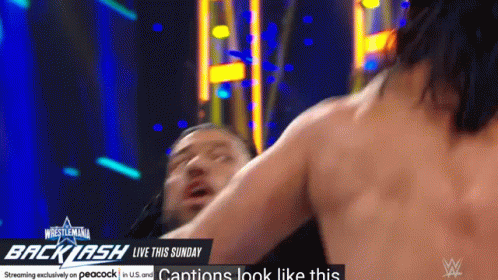 A Wrestling Match Is Being Shown On Peacock GIF
