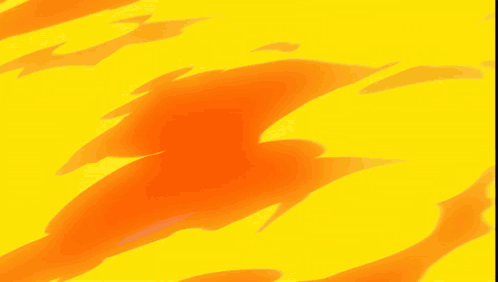 A Yellow And Orange Background With A Swirl Of Flames Coming Out Of It GIF