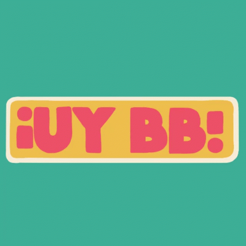A Yellow And Pink Sign That Says Iuy Bb On It GIF
