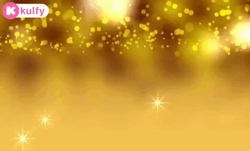 A Yellow Background With A Lot Of Lights And Stars On It . GIF