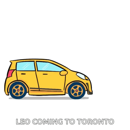 A Yellow Car With Beep Beep Written On It GIF