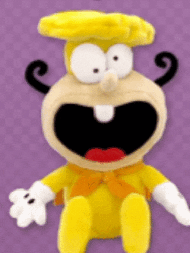 A Yellow Cartoon Character With A Chef Hat On GIF
