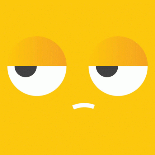 A Yellow Face With A Sad Look On It 'S Face GIF