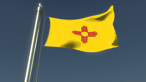 A Yellow Flag With A Red And White Cross On It GIF