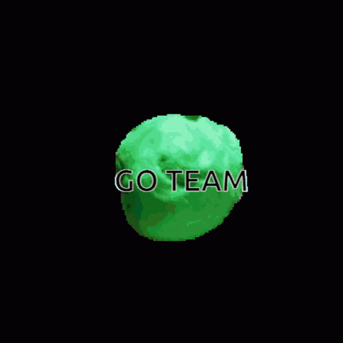A Yellow Flower With The Word Go Team Written On It GIF