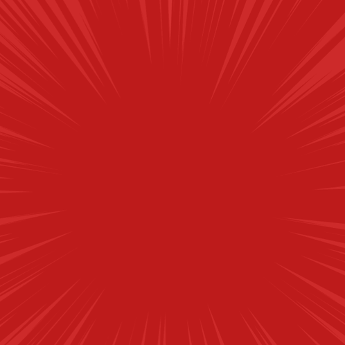 a yellow lightning bolt is against a red background with the letter p in white