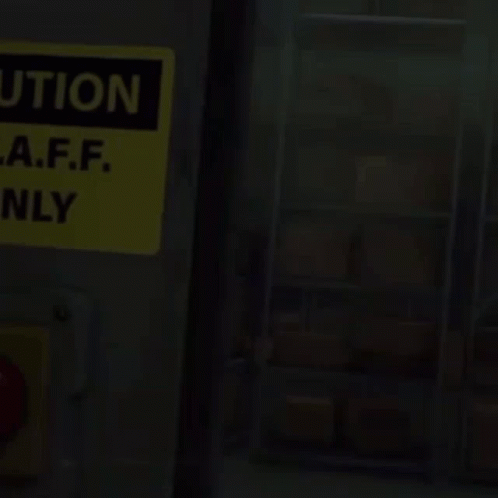 A Yellow Sign That Says " Caution A.f.f. Only " GIF
