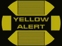 A Yellow Sign With The Words Yellow Alert On It GIF