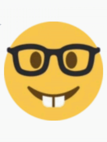 A Yellow Smiley Face Wearing Glasses And A White Hat GIF