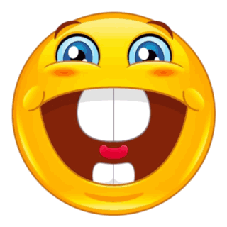 A Yellow Smiley Face With A Big Smile And A Red Lip GIF