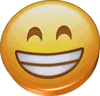 a yellow smiley face with a big smile on its face