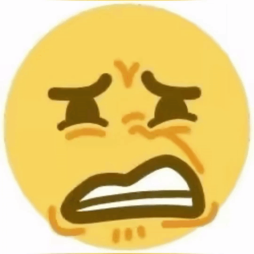 A Yellow Smiley Face With A Crying Expression On It . GIF