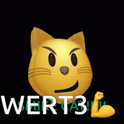A Yellow Smiley Face With A Fist And The Words Wert3 GIF