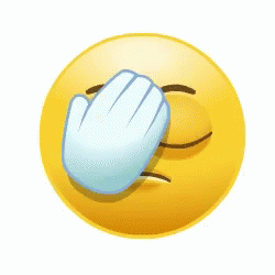 A Yellow Smiley Face With A Hand On It . GIF