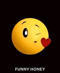 A Yellow Smiley Face With A Red Heart Coming Out Of Its Mouth . GIF