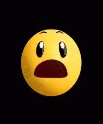 a yellow smiley face with a surprised look on its face .