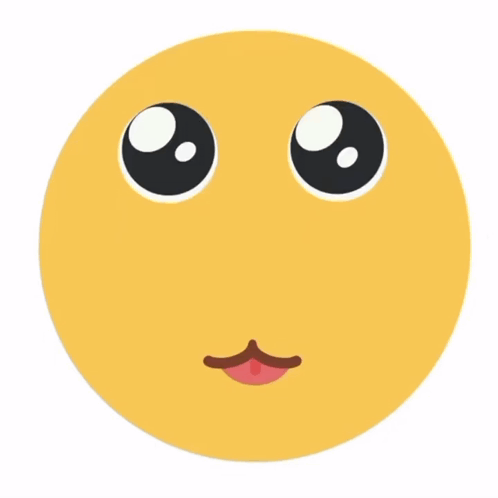A Yellow Smiley Face With A Tongue Sticking Out GIF