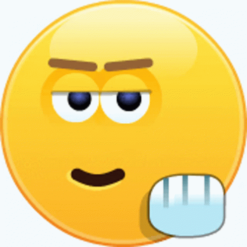 a yellow smiley face with an angry look on his face and a middle finger