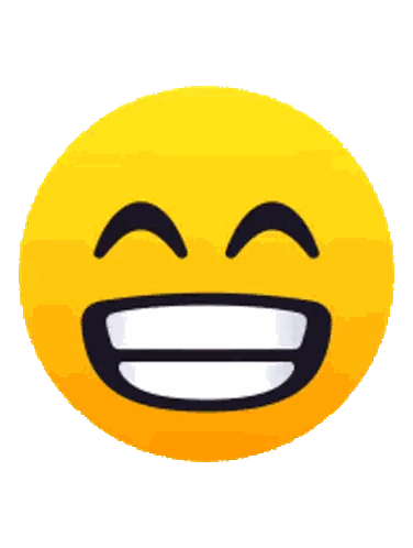 a yellow smiley face with black eyes and a pink tongue