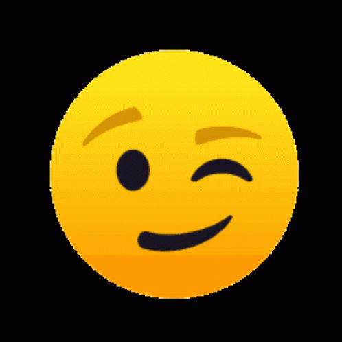 A Yellow Smiley Face With Black Eyes And A Smile On It GIF