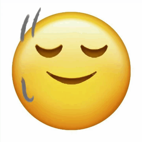 Yellow Smiley Face With Closed Eyes And Sweat GIF