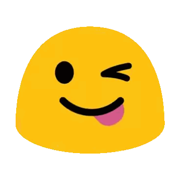 a yellow smiley face with its tongue out