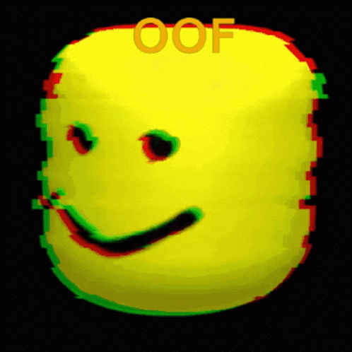 A Yellow Smiley Face With The Word Oof On Top Of It GIF