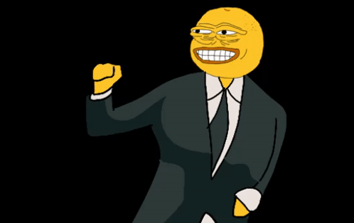 A Yellow Smiley Face With The Words " You Are Fired " Written Below It GIF