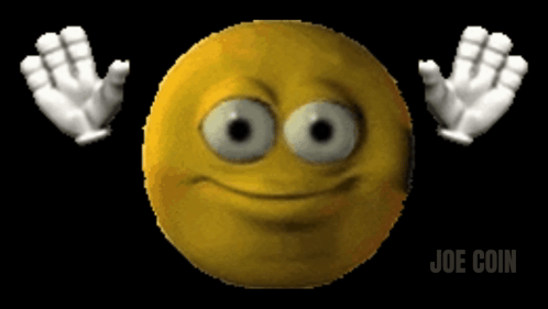 A Yellow Smiley Face With White Eyes Is Surrounded By White Hands GIF