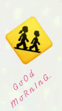 a yellow square with a silhouette of two people on it and the words " walking " below it