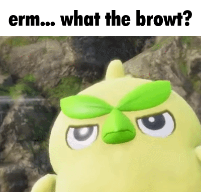 Yellow Stuffed Animal With Green Leaves Says Erm ... What The Browt GIF